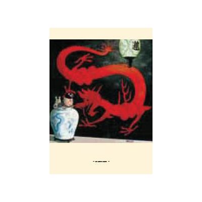 Carte postale dragon Lotus bleu